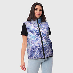 Женский жилет Абстракция текстура воды и мрамора, цвет: 3D-красный — фото 2