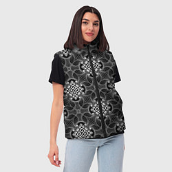 Женский жилет Черно белый орнамент, цвет: 3D-светло-серый — фото 2