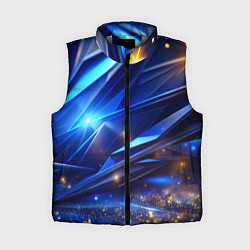 Женский жилет Синие плиты и блестки абстракции