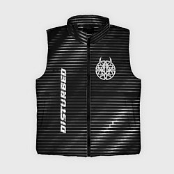 Женский жилет Disturbed metal rock lines, цвет: 3D-черный
