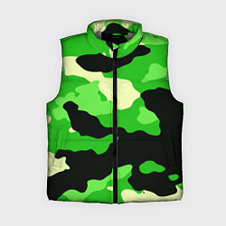 Женский жилет Зелёный камуфляж текстура, цвет: 3D-светло-серый