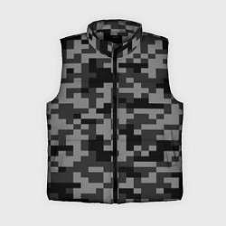 Женский жилет Камуфляжные пиксели блэк