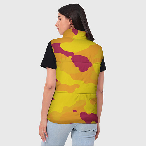 Женский жилет Камуфляж золото текстура / 3D-Светло-серый – фото 4