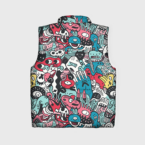 Женский жилет Дудл животные абстракция / 3D-Красный – фото 2