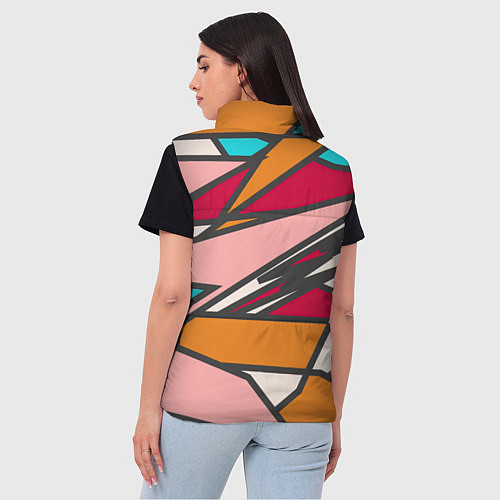 Женский жилет Забавная геометрия / 3D-Светло-серый – фото 4