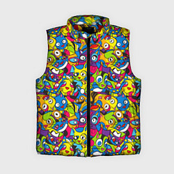 Женский жилет Сумасшедшие креативные коты, цвет: 3D-красный