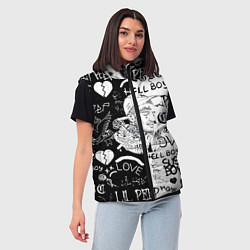 Женский жилет Lii Peep pattern rap, цвет: 3D-светло-серый — фото 2