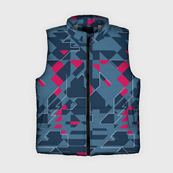 Женский жилет Геометрическая математика узора, цвет: 3D-светло-серый