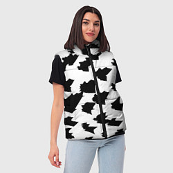 Женский жилет Чётные пятна на белом фоне - минимализм, цвет: 3D-красный — фото 2