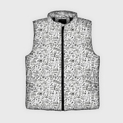 Женский жилет Дудл граффити рэперское - паттерн