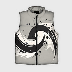Женский жилет Инь-янь абстракция - нейроарт, цвет: 3D-светло-серый
