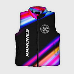 Женский жилет Ramones neon rock lights, цвет: 3D-черный