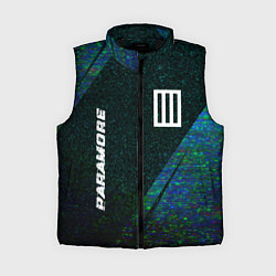 Женский жилет Paramore glitch blue, цвет: 3D-черный