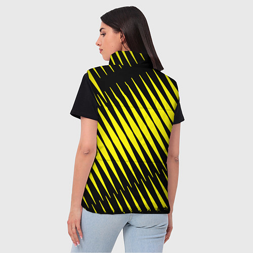 Женский жилет Герб РФ абстракция / 3D-Светло-серый – фото 4