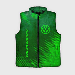 Женский жилет Volkswagen - green gradient вертикально