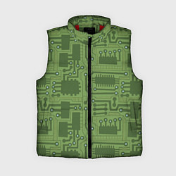 Женский жилет Милитари электронная плата, цвет: 3D-красный