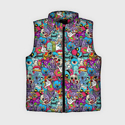 Женский жилет Скелеты и монстры, цвет: 3D-светло-серый