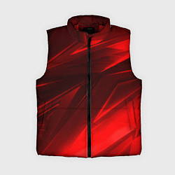 Женский жилет Абстрактные линии красный, цвет: 3D-красный