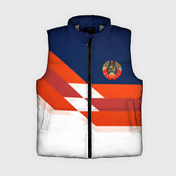 Женский жилет СССР спорт геометрия, цвет: 3D-светло-серый