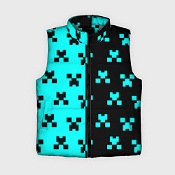 Женский жилет Minecraft pattern game, цвет: 3D-светло-серый