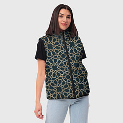 Женский жилет Геометрический паттерн арабеска, цвет: 3D-черный — фото 2