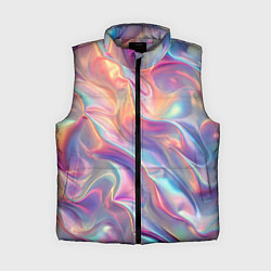 Женский жилет Перламутровый голографический градиент, цвет: 3D-светло-серый