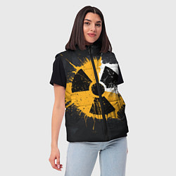 Женский жилет Знак радиации, цвет: 3D-черный — фото 2