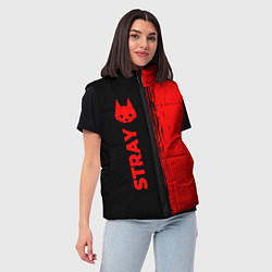 Женский жилет Stray - red gradient по-вертикали, цвет: 3D-черный — фото 2