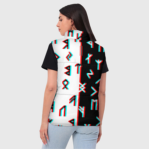 Женский жилет Doom glitch pattern / 3D-Светло-серый – фото 4