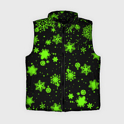 Женский жилет Кислотные снежинки текстура