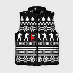 Женский жилет Among us x cs go, цвет: 3D-светло-серый