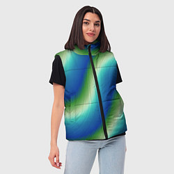 Женский жилет Морская волна арт, цвет: 3D-красный — фото 2