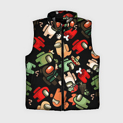 Женский жилет Персонажи Among us, цвет: 3D-светло-серый