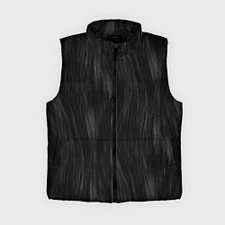 Женский жилет Мех чёрной кошки, цвет: 3D-черный