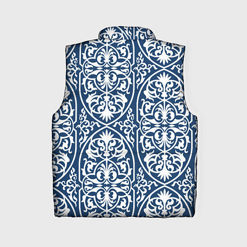Женский жилет Геометрический узор арабеска бело-синий / 3D-Красный – фото 2