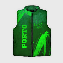 Женский жилет Porto - green gradient вертикально, цвет: 3D-черный