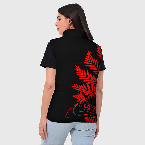 Женский жилет Последние из нас лого и узор красный / 3D-Светло-серый – фото 4