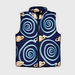 Женский жилет Абстрактный 3D космос, цвет: 3D-черный