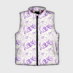 Женский жилет Паттерн с надписями Love и сердцами