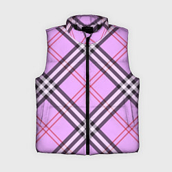 Женский жилет Стильная клетка - крупно, цвет: 3D-черный
