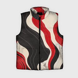 Женский жилет Абстрактные волнистые полосы, цвет: 3D-светло-серый