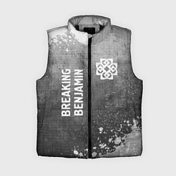 Женский жилет Breaking Benjamin - grey gradient вертикально, цвет: 3D-черный