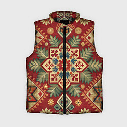 Женский жилет Узоры советского ковра, цвет: 3D-черный