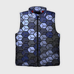 Женский жилет Серо синие соты, цвет: 3D-красный