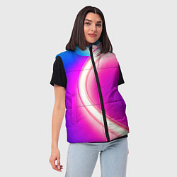 Женский жилет Неоновый свет текстура, цвет: 3D-красный — фото 2