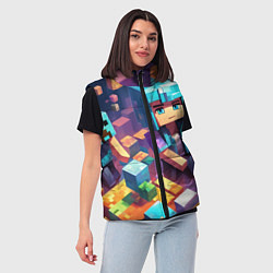 Женский жилет Minecraft 2 0, цвет: 3D-черный — фото 2