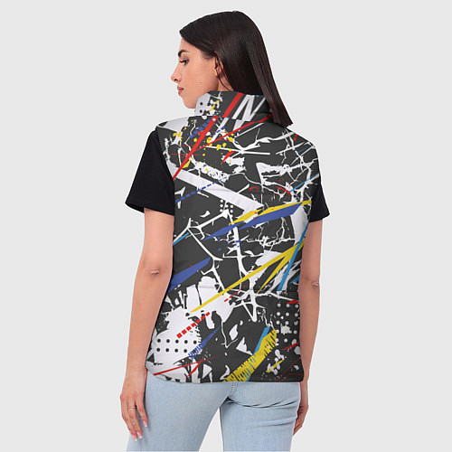 Женский жилет Дизайнерская абстракция / 3D-Светло-серый – фото 4