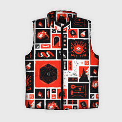 Женский жилет Dungeons and dragons pattern, цвет: 3D-черный