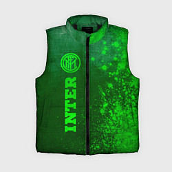 Женский жилет Inter - green gradient по-вертикали, цвет: 3D-черный
