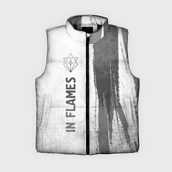 Женский жилет In Flames - white gradient по-вертикали, цвет: 3D-черный